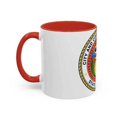 Seal of Honolulu Hawaii - Accent Coffee Mug-Go Mug Yourself