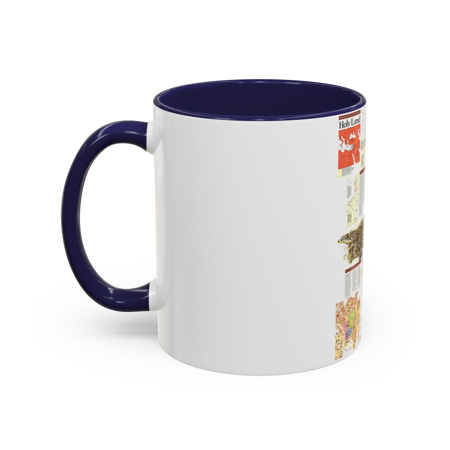 Middle East - Holy Land 2 (1989) (Map) Accent Coffee Mug