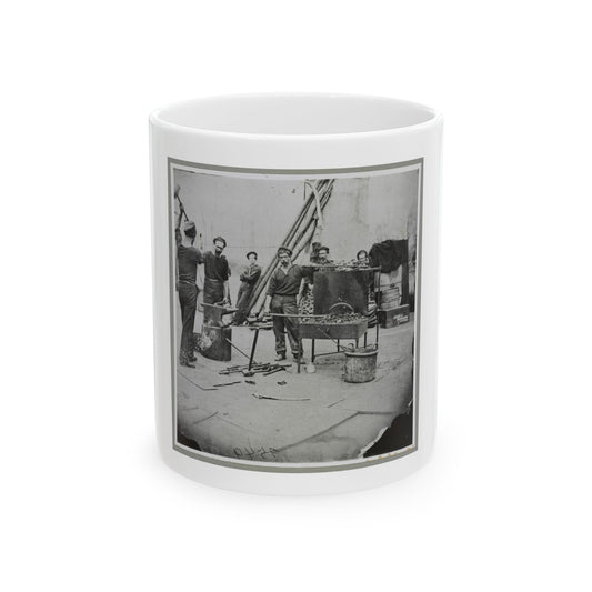 Deck Of Warship (U.S. Civil War) White Coffee Mug