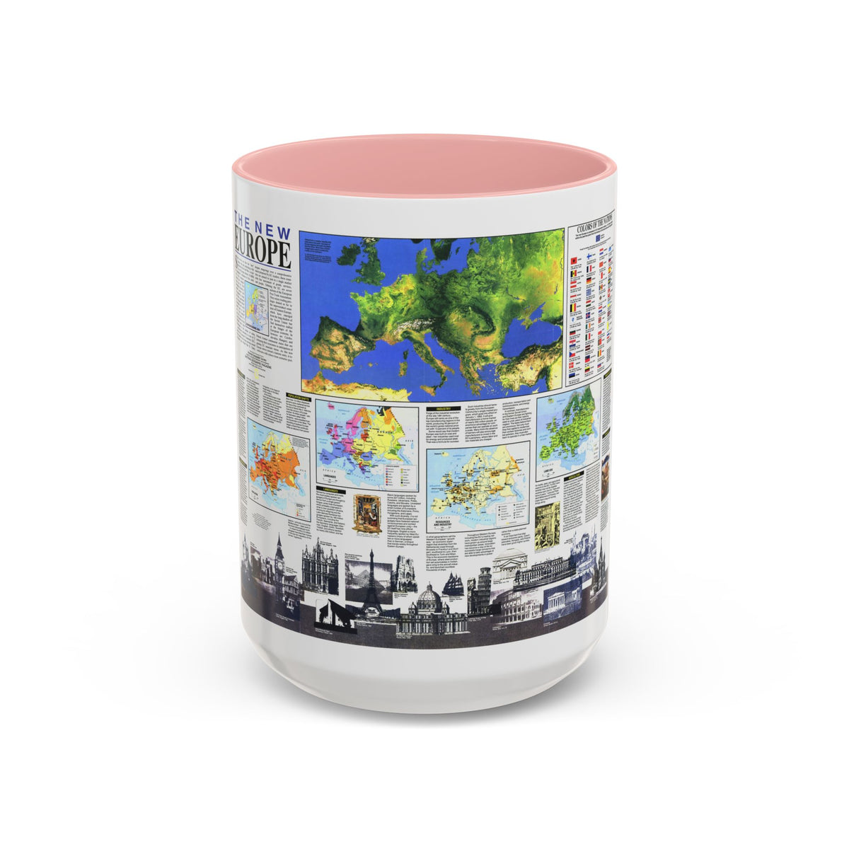 Europe, The New (1992) (Map) Accent Coffee Mug