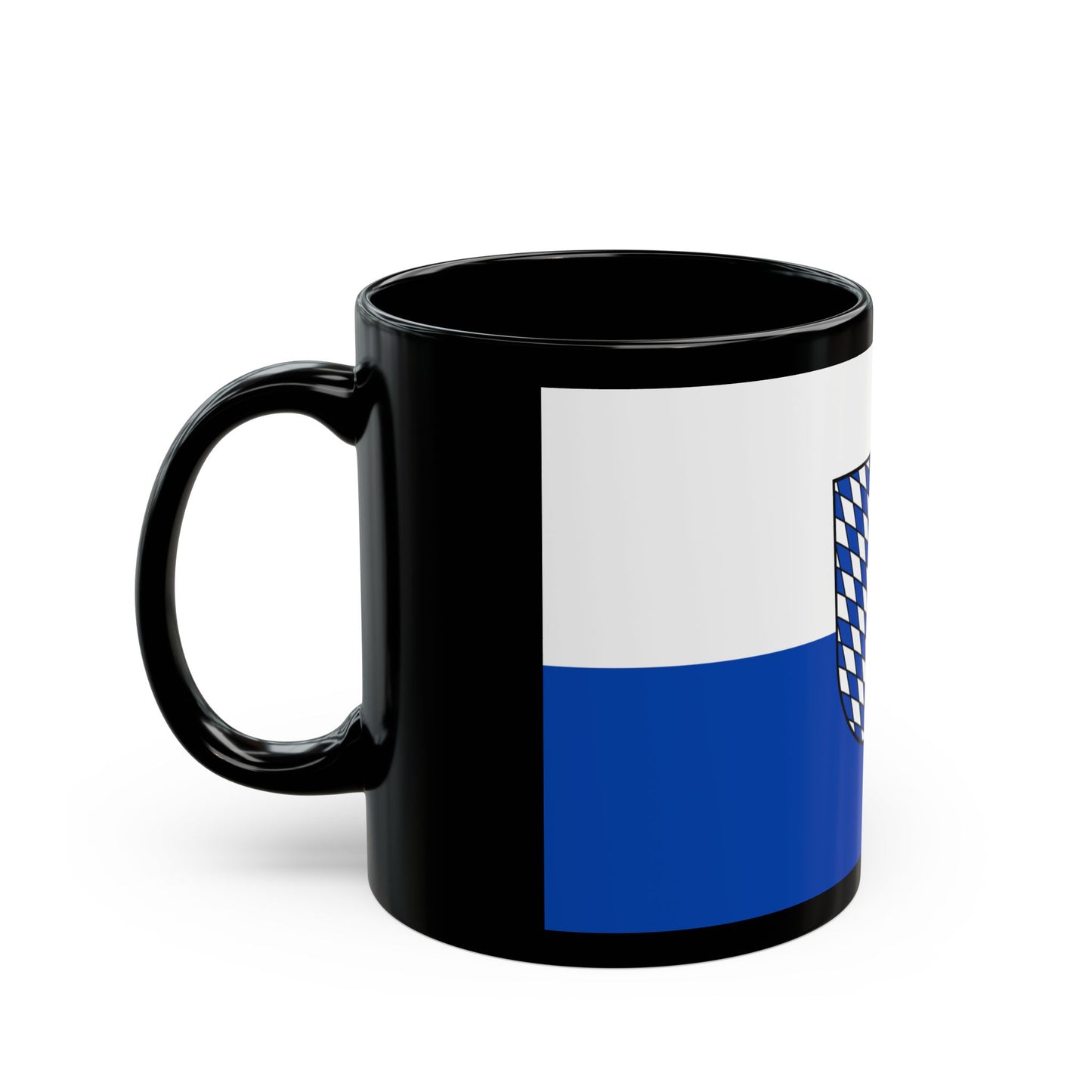 Flag of Neckar Odenwald Kreis Germany - Black Coffee Mug-Go Mug Yourself