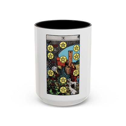 The 10 of Pentacles (Tarot Card) Accent Coffee Mug