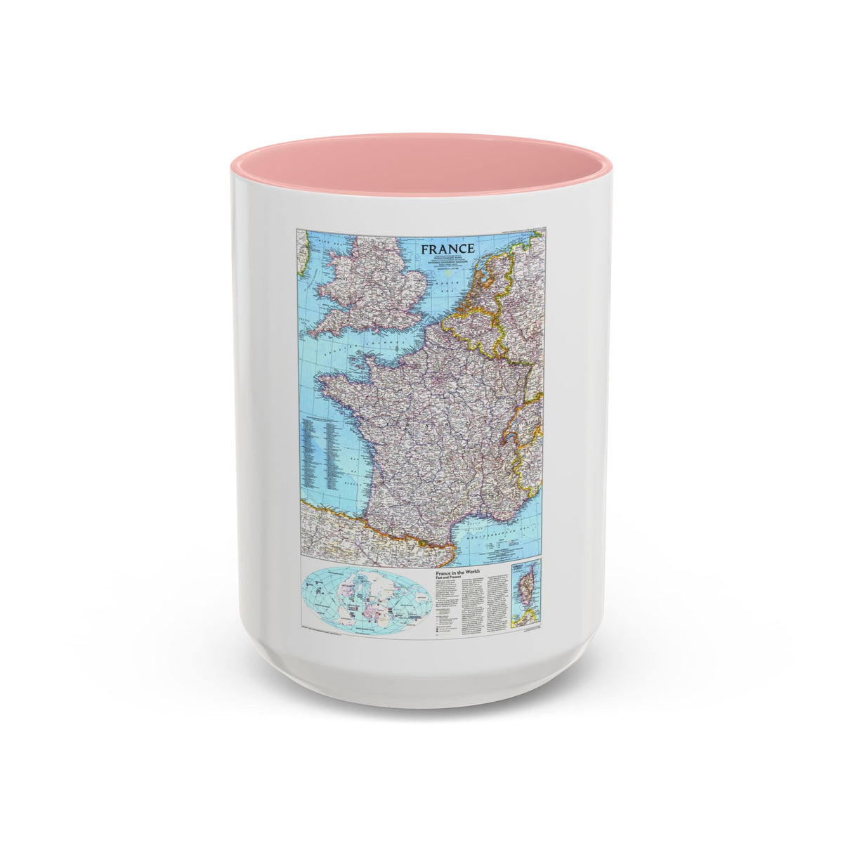 France (1989) (Map) Accent Coffee Mug