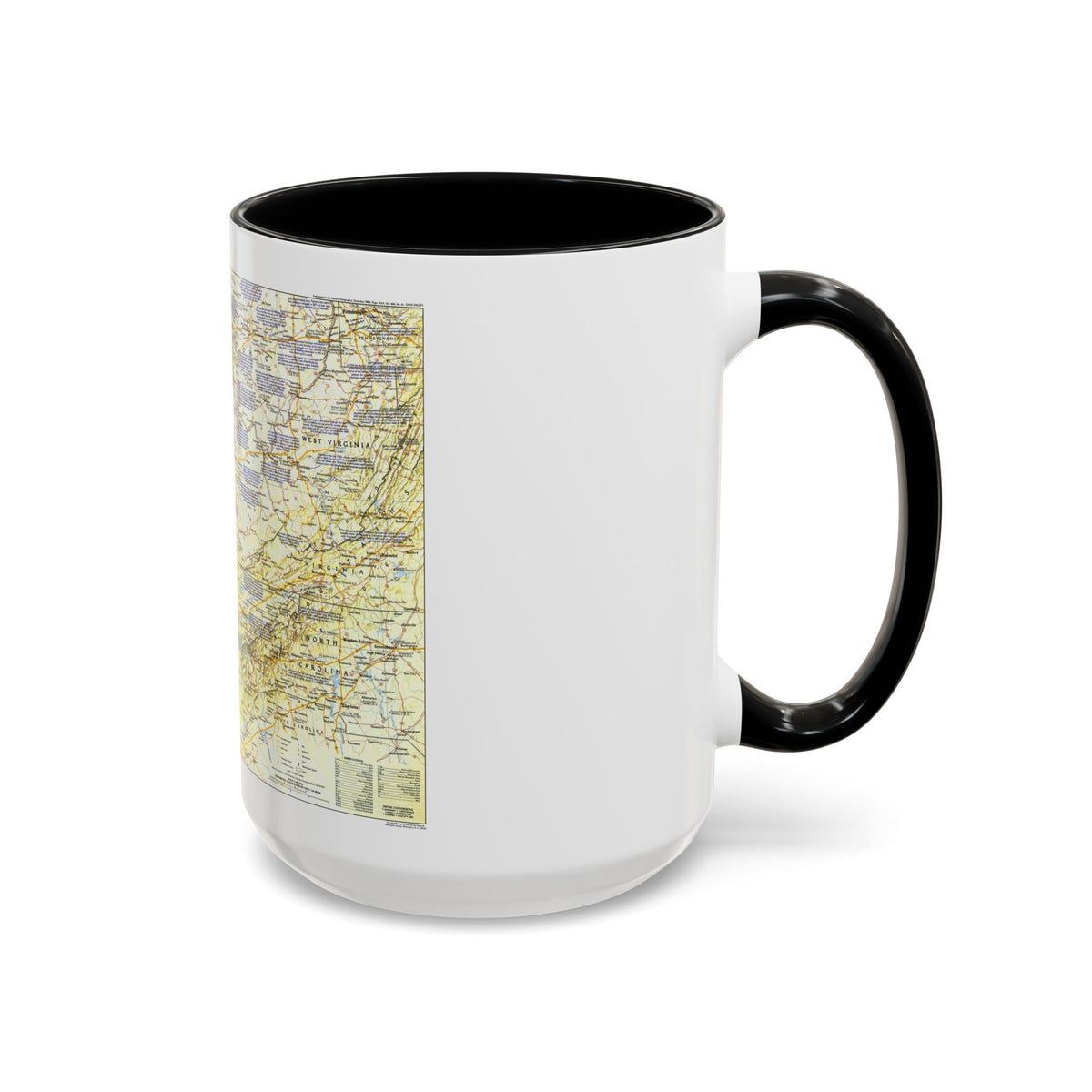 USA - Ohio Valley 1 (1985) (Map) Accent Coffee Mug