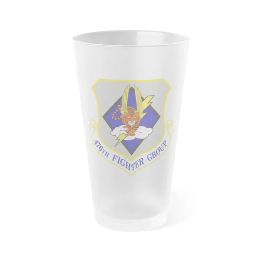 476 Fighter Group AFRC (U.S. Air Force) Frosted Pint Glass 16oz-16oz-Frosted-Go Mug Yourself