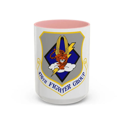 476 Fighter Group AFRC (U.S. Air Force) Accent Coffee Mug 15oz Pink - Go Mug Yourself