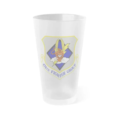 476 Fighter Group AFRC (U.S. Air Force) Frosted Pint Glass 16oz 16oz Frosted - Go Mug Yourself