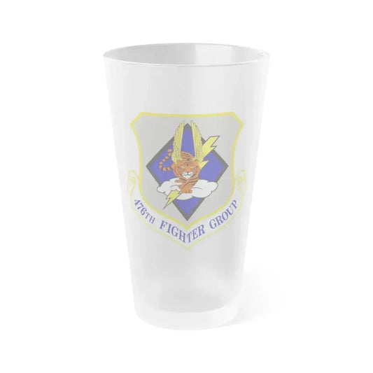 476 Fighter Group AFRC (U.S. Air Force) Frosted Pint Glass 16oz 16oz Frosted - Go Mug Yourself