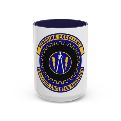 87th Civil Engineer Squadron (U.S. Air Force) Accent Coffee Mug