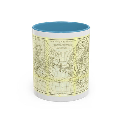 Asia - Carte Generale des Decouvertes (1892) (Map) Accent Coffee Mug