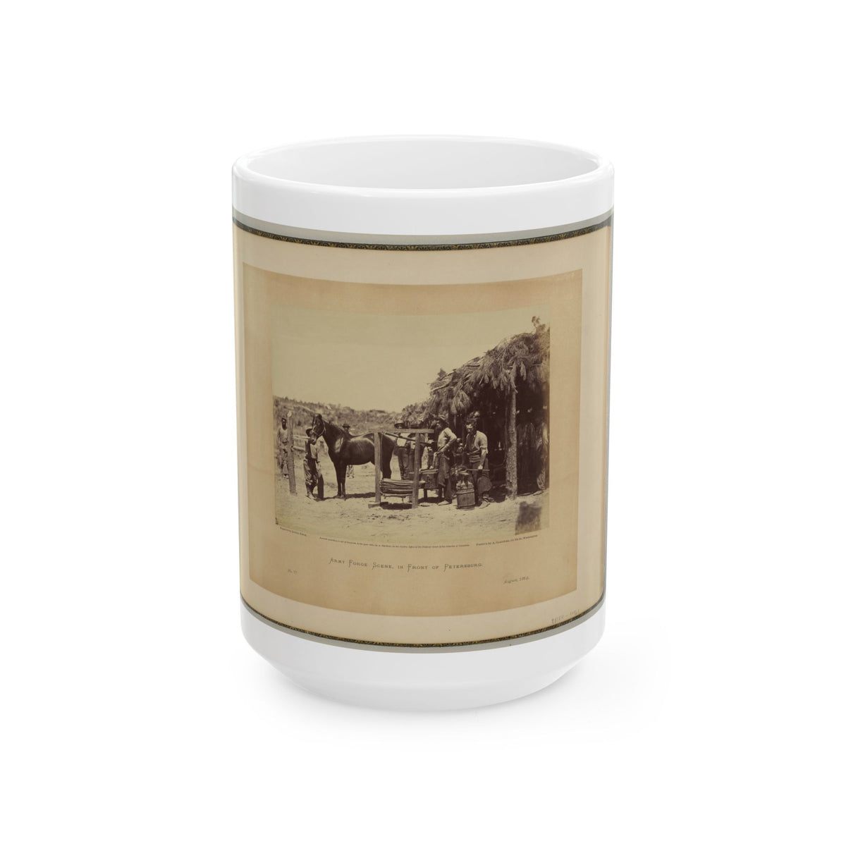 Army Forge Scene, In Front Of Petersburg (U.S. Civil War) White Coffee Mug