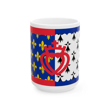 Flag of Pays de la Loire France - White Coffee Mug-15oz-Go Mug Yourself