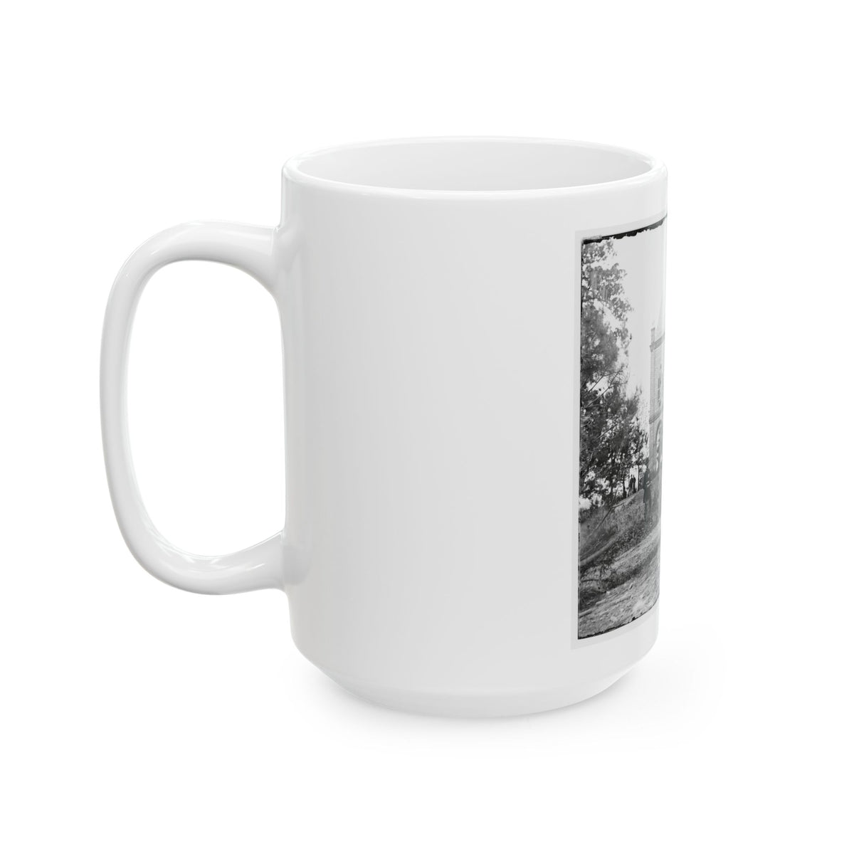White House Landing, Va., Vicinity. St. Peter's Church, With Federal Soldiers (U.S. Civil War) White Coffee Mug