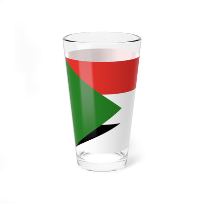 Flag of Indonesia and Sudan (Indonesia) Pint Glass 16oz