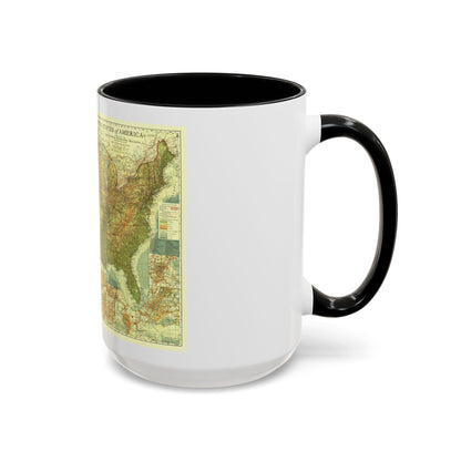 USA - The United States (1923) (Map) Accent Coffee Mug