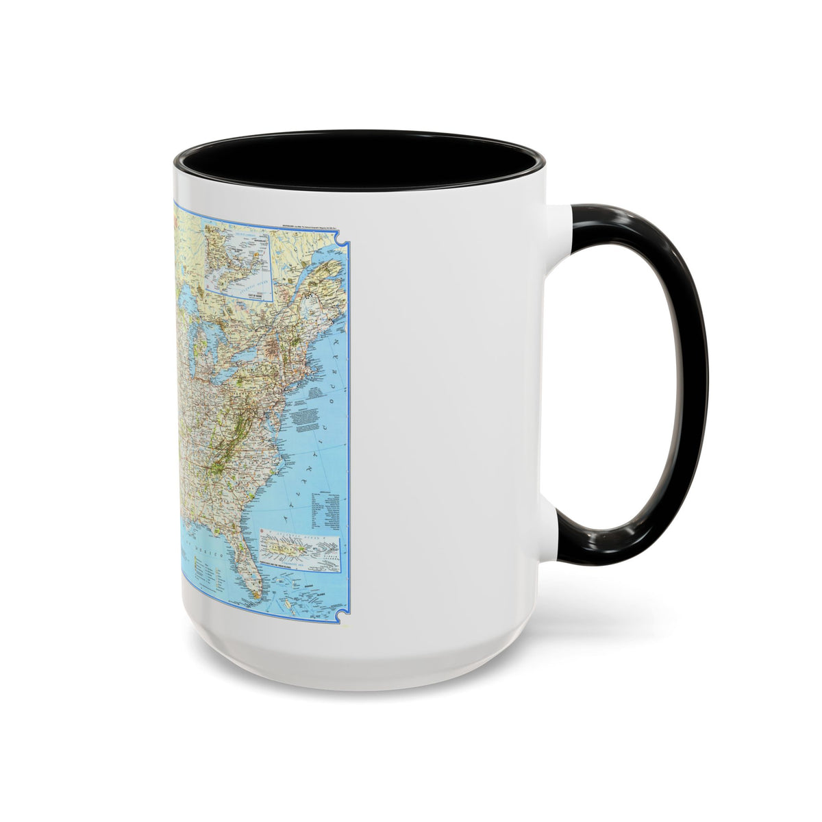 North America - Vacationlands (1966) (Map) Accent Coffee Mug