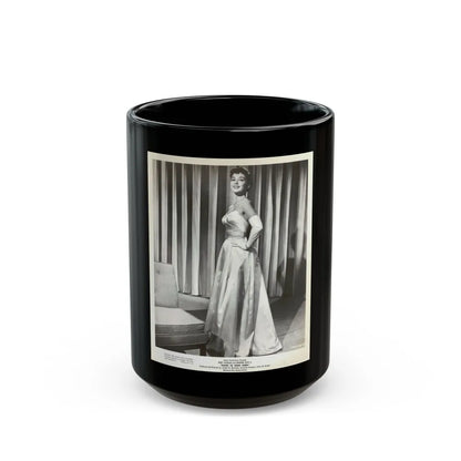 Barbara Rush #235 (Vintage Female Icon) Black Coffee Mug-15oz-Go Mug Yourself