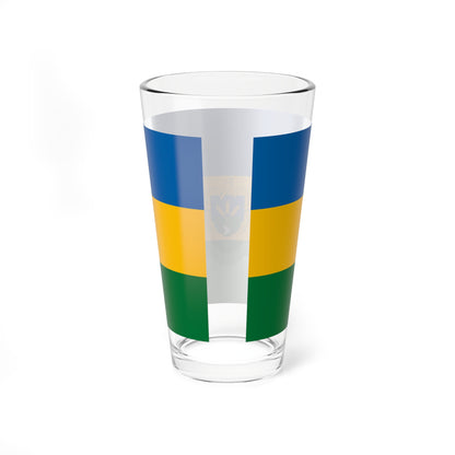 Flag of Piliscsaba variant (Hungary) Pint Glass 16oz