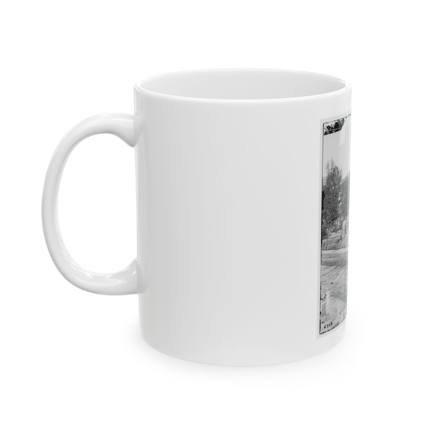 Atlanta, Ga. City Hall; Camp Of 2d Massachusetts Infantry On The Grounds (U.S. Civil War) White Coffee Mug