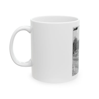 Atlanta, Ga. City Hall; Camp Of 2d Massachusetts Infantry On The Grounds (U.S. Civil War) White Coffee Mug