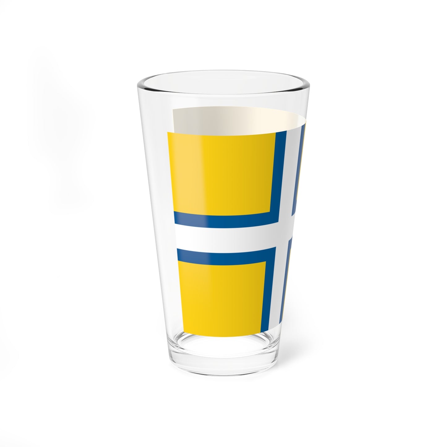 Flag of West Sweden (Sweden) Pint Glass 16oz
