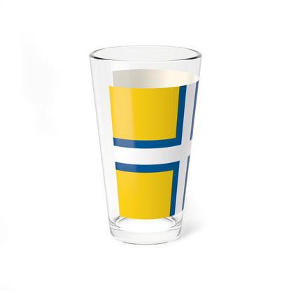 Flag of West Sweden (Sweden) Pint Glass 16oz