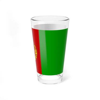 Flag of Afghanistan 2002-2004 variant with golden arms (Afghanistan) Pint Glass 16oz