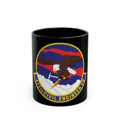 477th Civil Engineer Squadron (U.S. Air Force) Black Coffee Mug-11oz-Go Mug Yourself