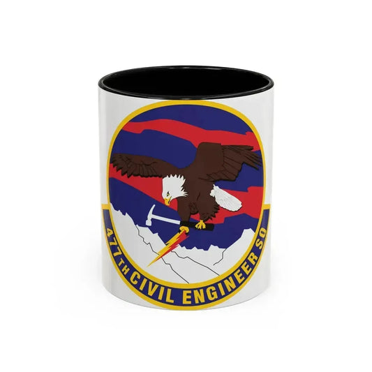 477th Civil Engineer Squadron (U.S. Air Force) Accent Coffee Mug 11oz Black - Go Mug Yourself