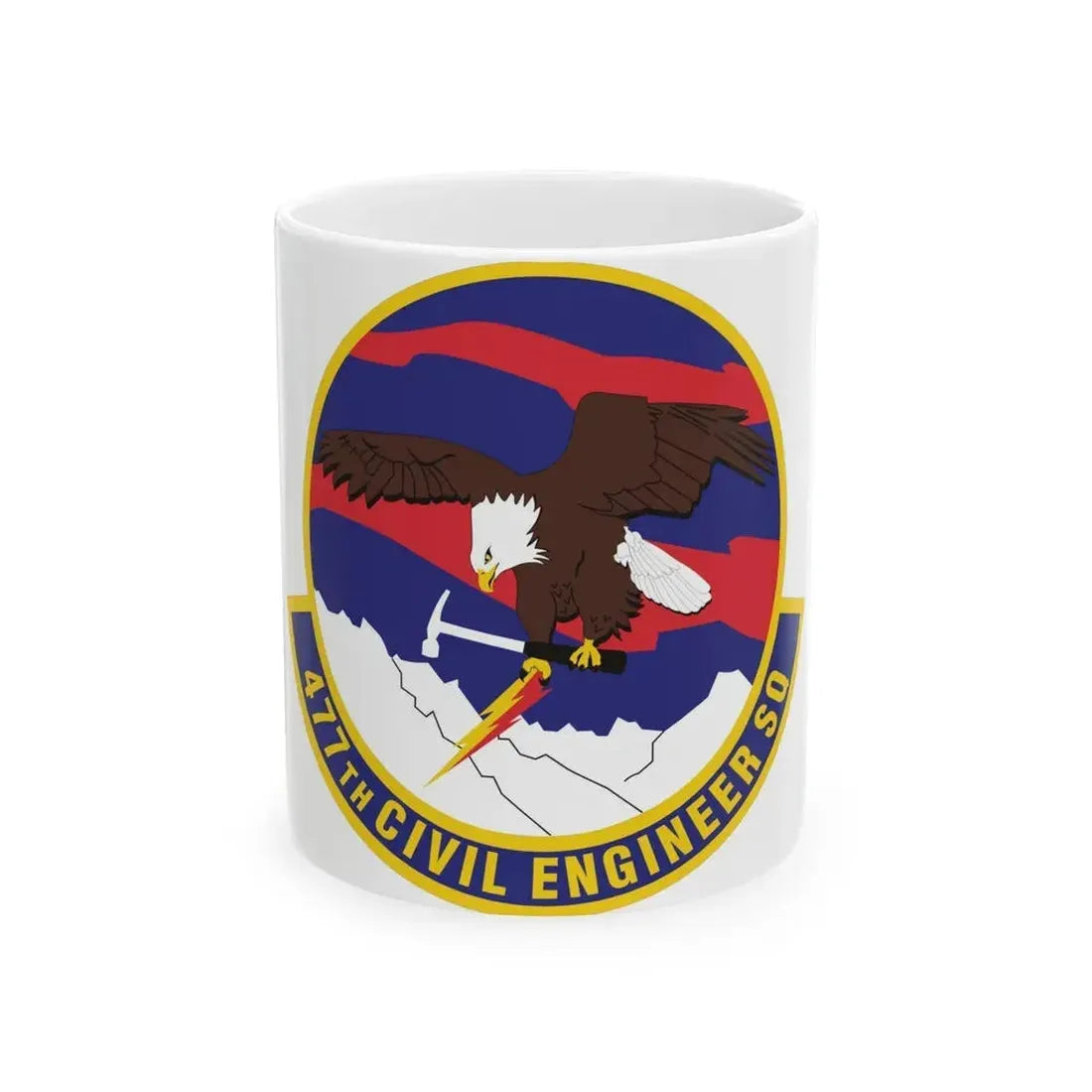 477th Civil Engineer Squadron (U.S. Air Force) White Coffee Mug 11oz - Go Mug Yourself