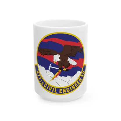 477th Civil Engineer Squadron (U.S. Air Force) White Coffee Mug 15oz - Go Mug Yourself