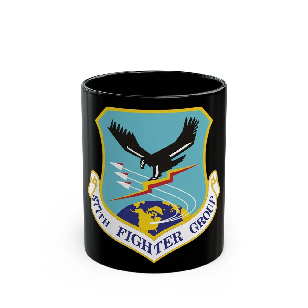 477th Fighter Group (U.S. Air Force) Black Coffee Mug-11oz-Go Mug Yourself