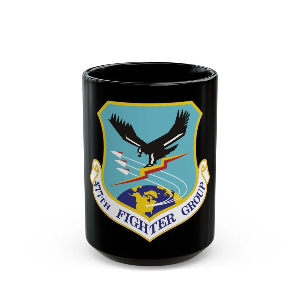 477th Fighter Group (U.S. Air Force) Black Coffee Mug-15oz-Go Mug Yourself