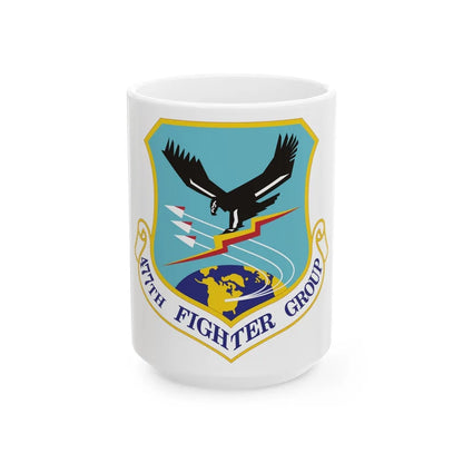 477th Fighter Group (U.S. Air Force) White Coffee Mug-15oz-Go Mug Yourself