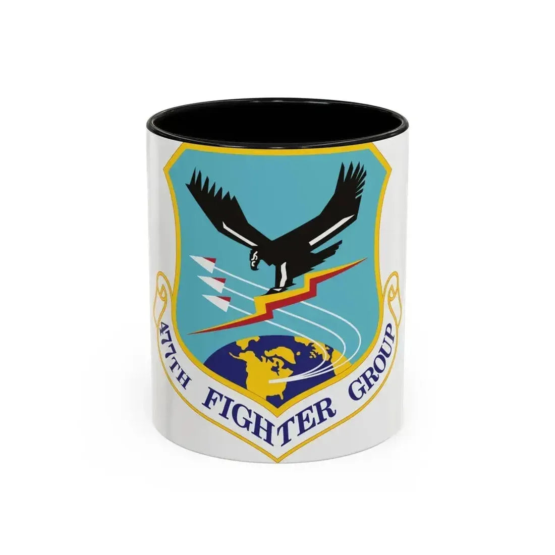477th Fighter Group (U.S. Air Force) Accent Coffee Mug 11oz Black - Go Mug Yourself