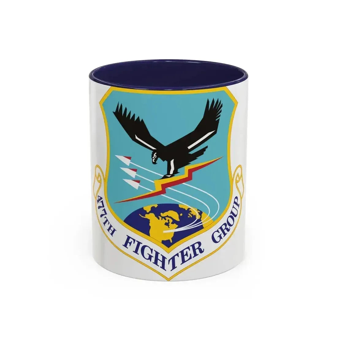 477th Fighter Group (U.S. Air Force) Accent Coffee Mug 11oz Navy - Go Mug Yourself