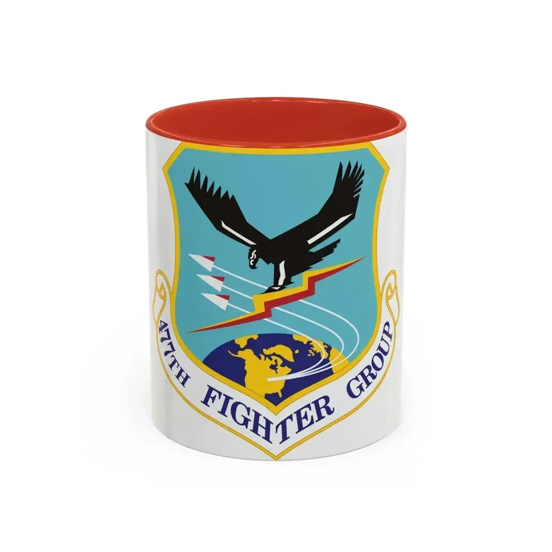 477th Fighter Group (U.S. Air Force) Accent Coffee Mug 11oz Red - Go Mug Yourself