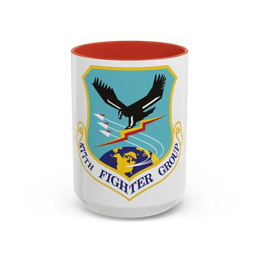 477th Fighter Group (U.S. Air Force) Accent Coffee Mug 15oz Red - Go Mug Yourself