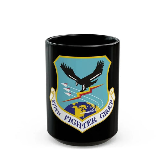 477th Fighter Group (U.S. Air Force) Black Coffee Mug 15oz - Go Mug Yourself