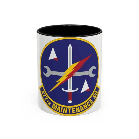 477th Maintenance Squadron (U.S. Air Force) Accent Coffee Mug 11oz Black - Go Mug Yourself