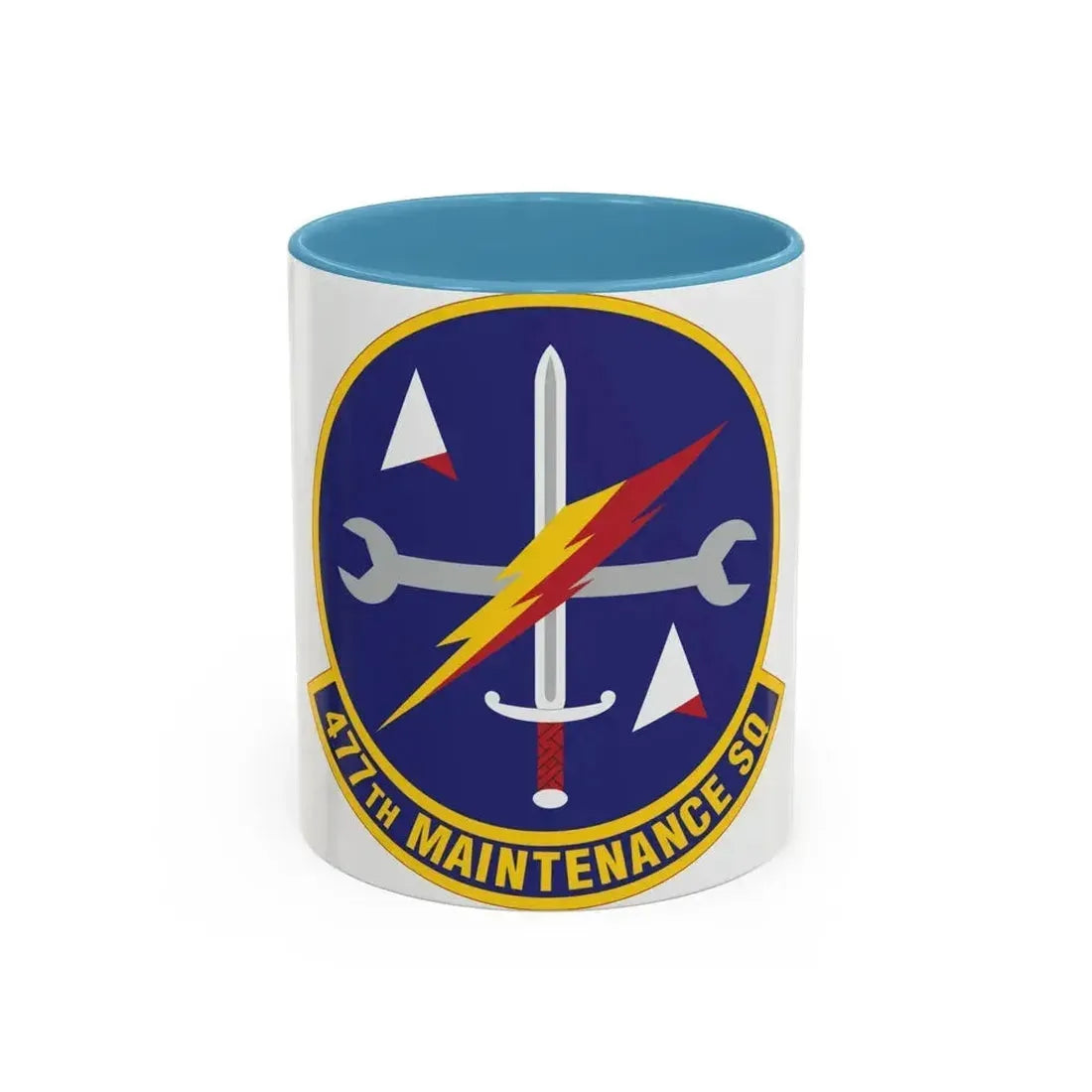 477th Maintenance Squadron (U.S. Air Force) Accent Coffee Mug 11oz Light Blue - Go Mug Yourself