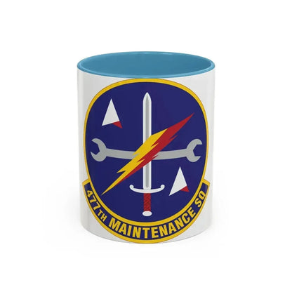 477th Maintenance Squadron (U.S. Air Force) Accent Coffee Mug 11oz Light Blue - Go Mug Yourself