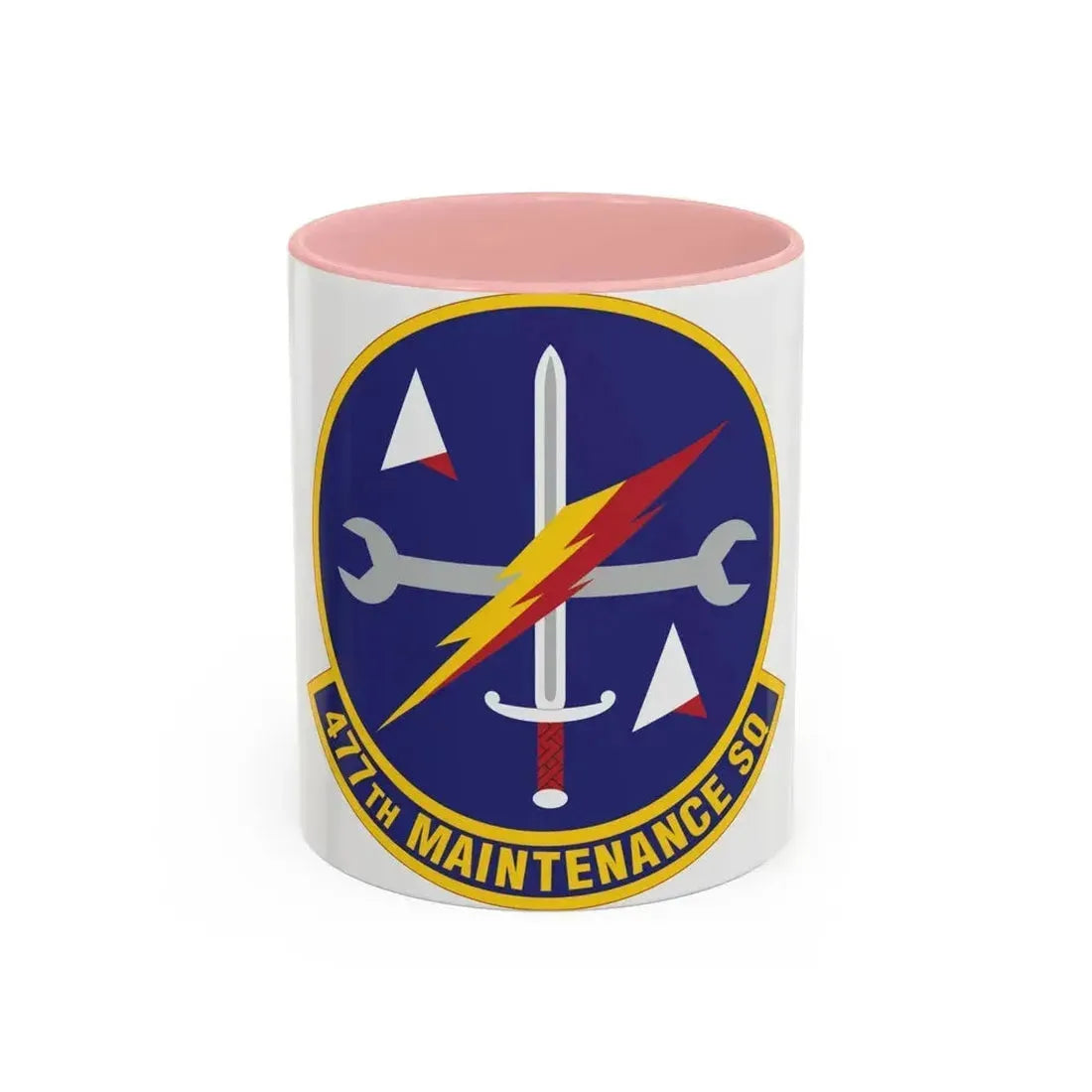 477th Maintenance Squadron (U.S. Air Force) Accent Coffee Mug 11oz Pink - Go Mug Yourself