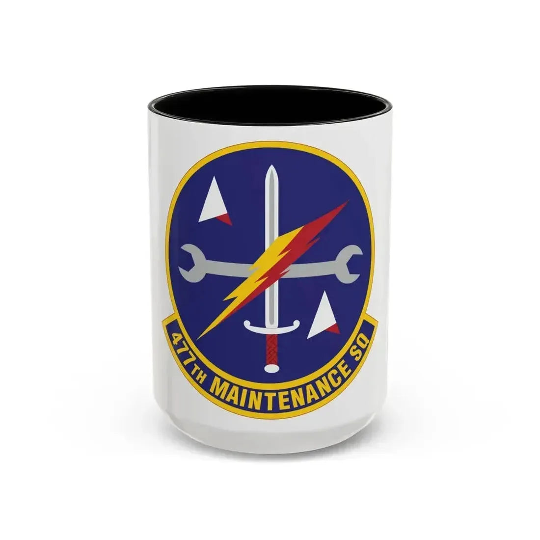 477th Maintenance Squadron (U.S. Air Force) Accent Coffee Mug 15oz Black - Go Mug Yourself