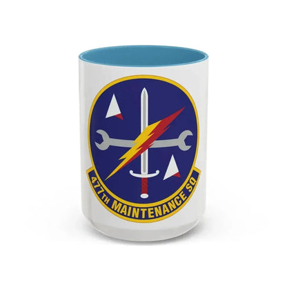 477th Maintenance Squadron (U.S. Air Force) Accent Coffee Mug 15oz Light Blue - Go Mug Yourself