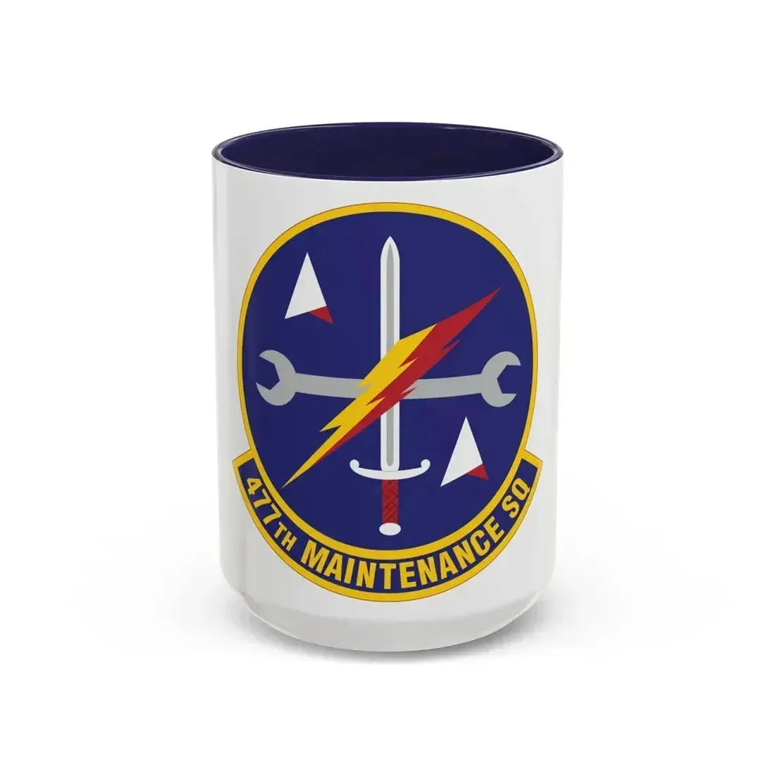 477th Maintenance Squadron (U.S. Air Force) Accent Coffee Mug 15oz Navy - Go Mug Yourself