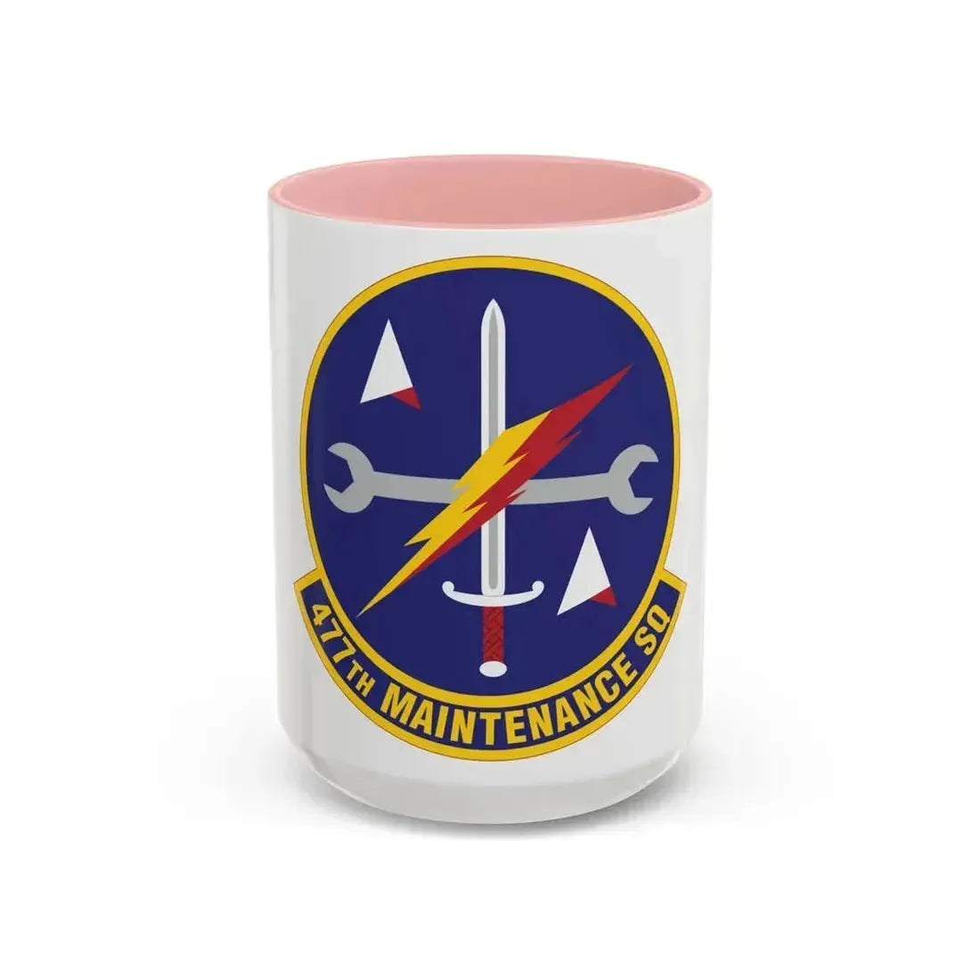 477th Maintenance Squadron (U.S. Air Force) Accent Coffee Mug 15oz Pink - Go Mug Yourself