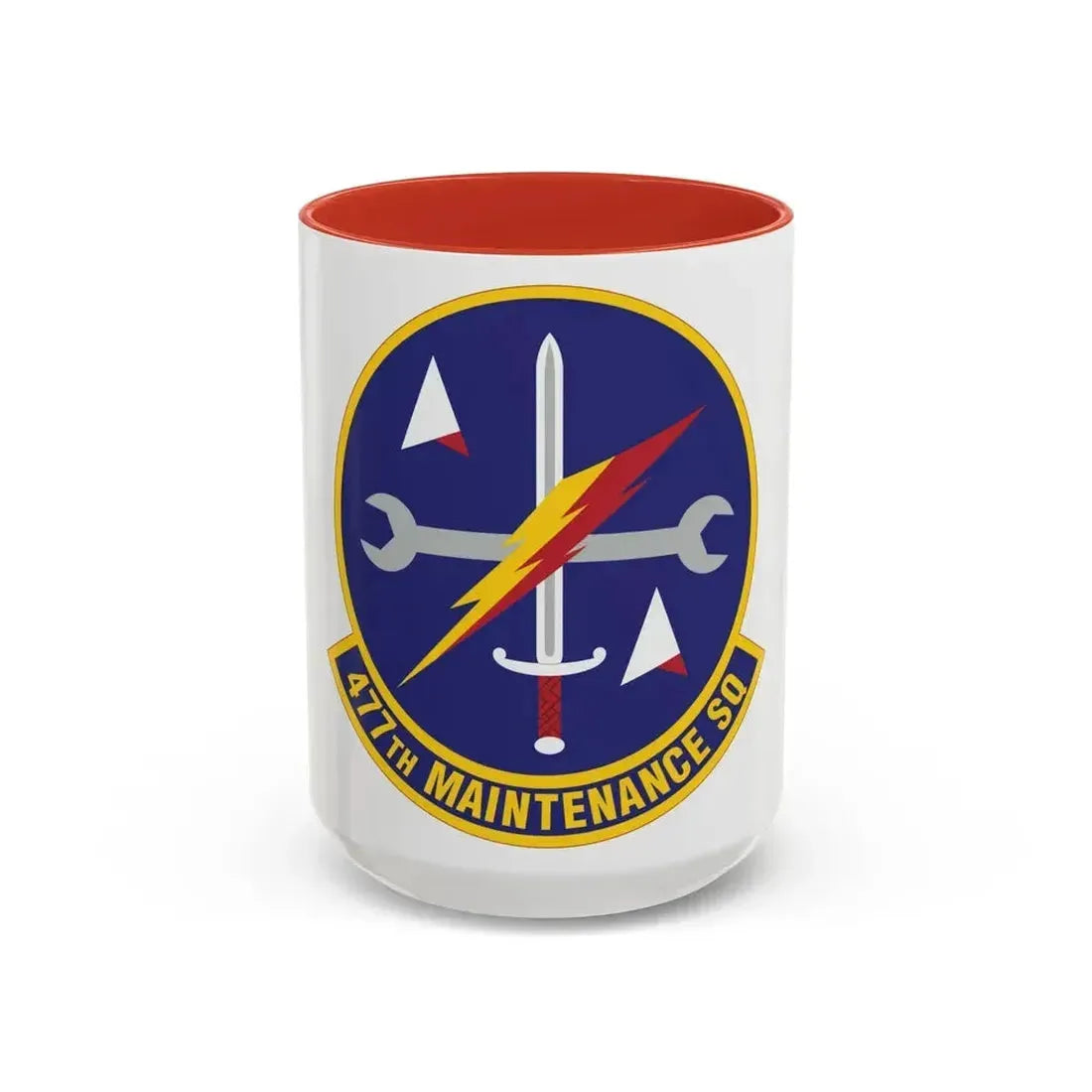 477th Maintenance Squadron (U.S. Air Force) Accent Coffee Mug 15oz Red - Go Mug Yourself
