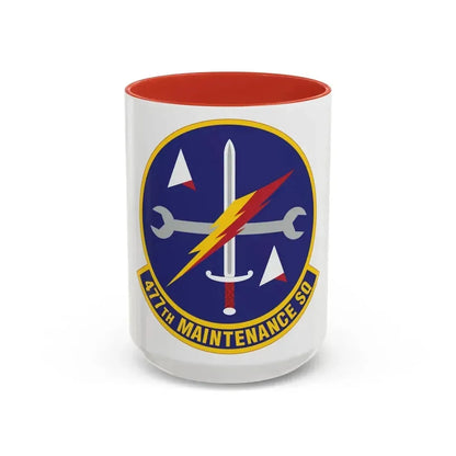 477th Maintenance Squadron (U.S. Air Force) Accent Coffee Mug 15oz Red - Go Mug Yourself