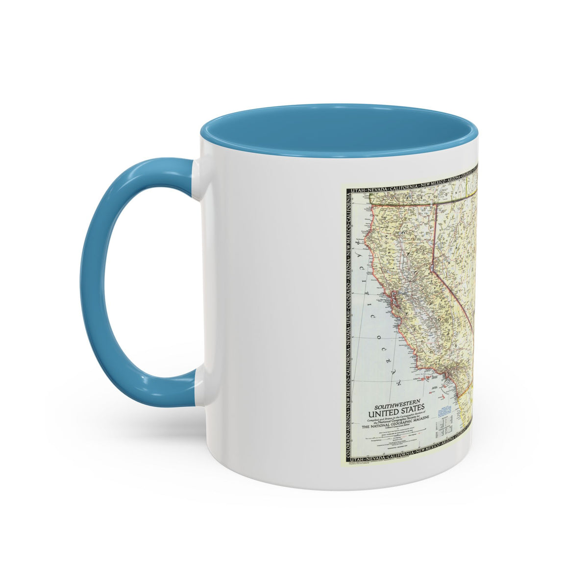 USA - Southwestern (1948) (Map) Accent Coffee Mug